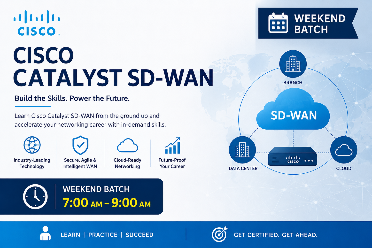 Cisco Catalyst SDWAN Weekend Batch 7am to 11am 05-june-2026